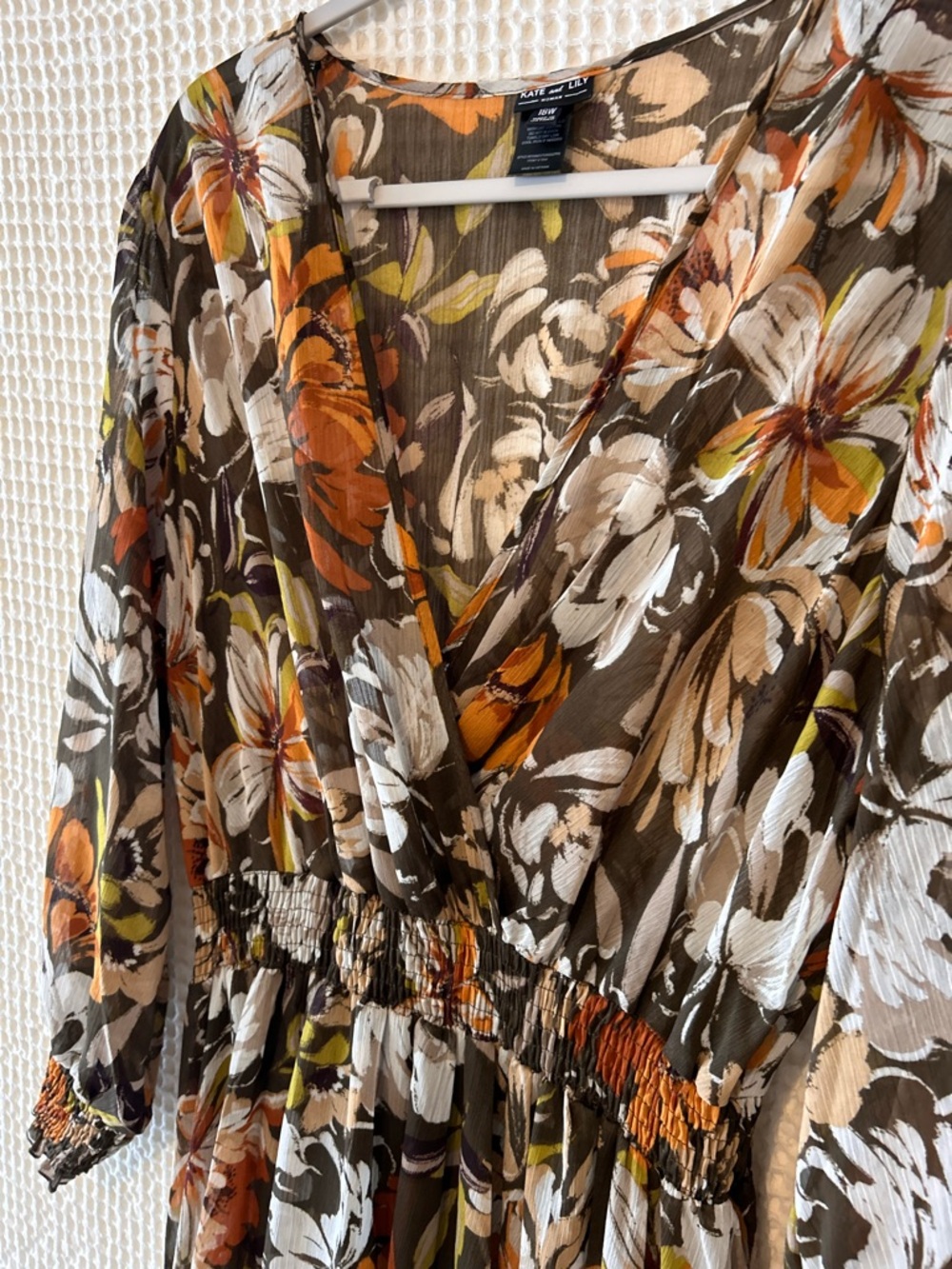 Kate & Lili Brown Floral Long Sleeve Maxi Dress - Picture 5 of 8